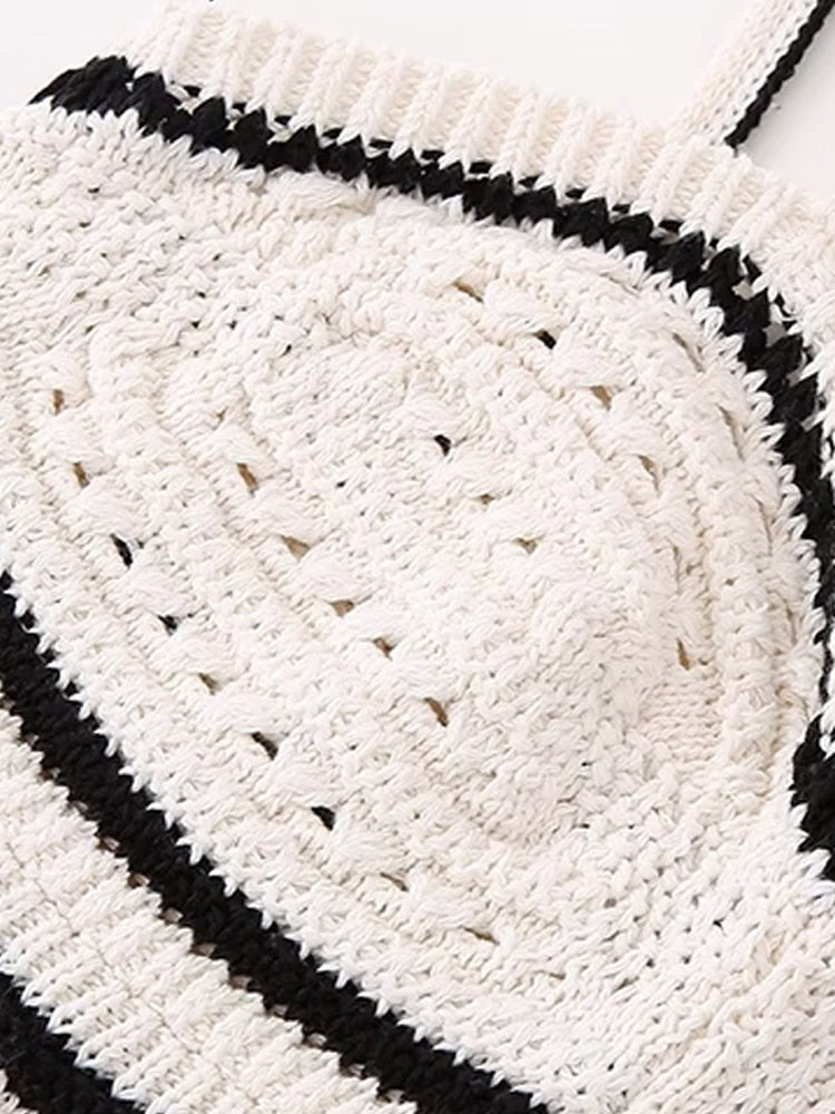 Sexy Knitted Women Sleeveless Long dress