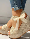 Lace Leisure Platform Sandals