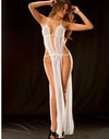 Sexy Lace See Through Split Dress