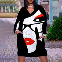 Load image into Gallery viewer, Cute Long Sleeve Printed pullover dress
