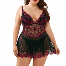 Cargar imagen en el visor de la galería, Sexy Lace Panel Sling Pajama Nightdress
