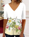 Simple 3d Fashion V-neck T-shirt