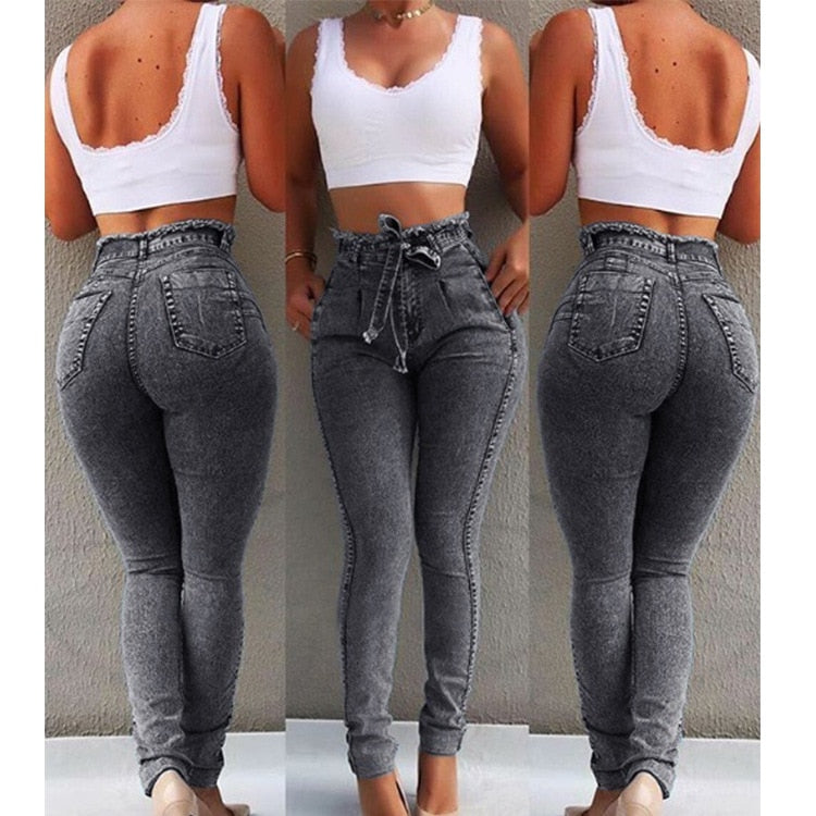 High Quality High Waist Denim  Jeans