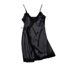 Cargar imagen en el visor de la galería, Silk Satin Lace Robe Nightdress
