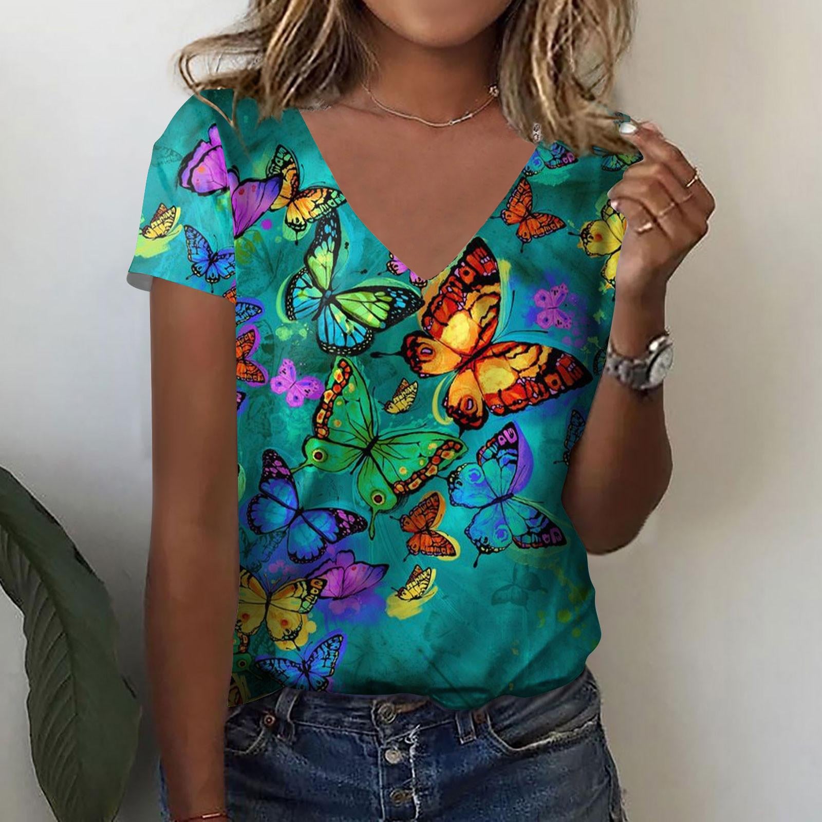 O Neck Leopard Print Short Sleeve Pullover T Shirt