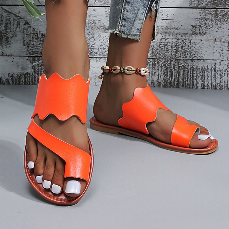 Women Flats Clip-toe Sandals