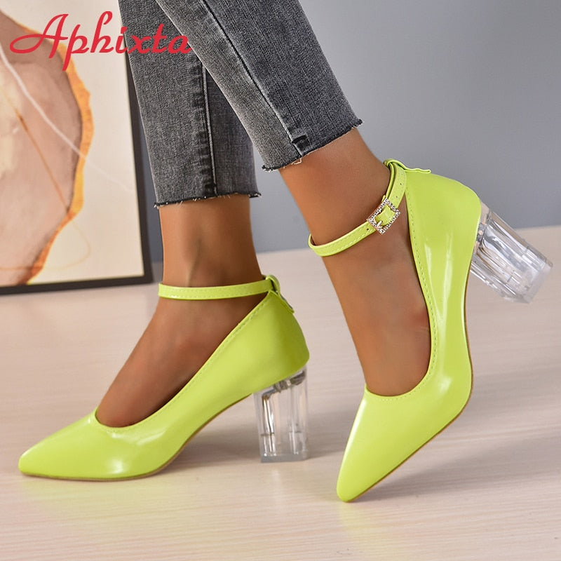 chunk heel pumps