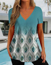 Simple 3d Fashion V-neck T-shirt