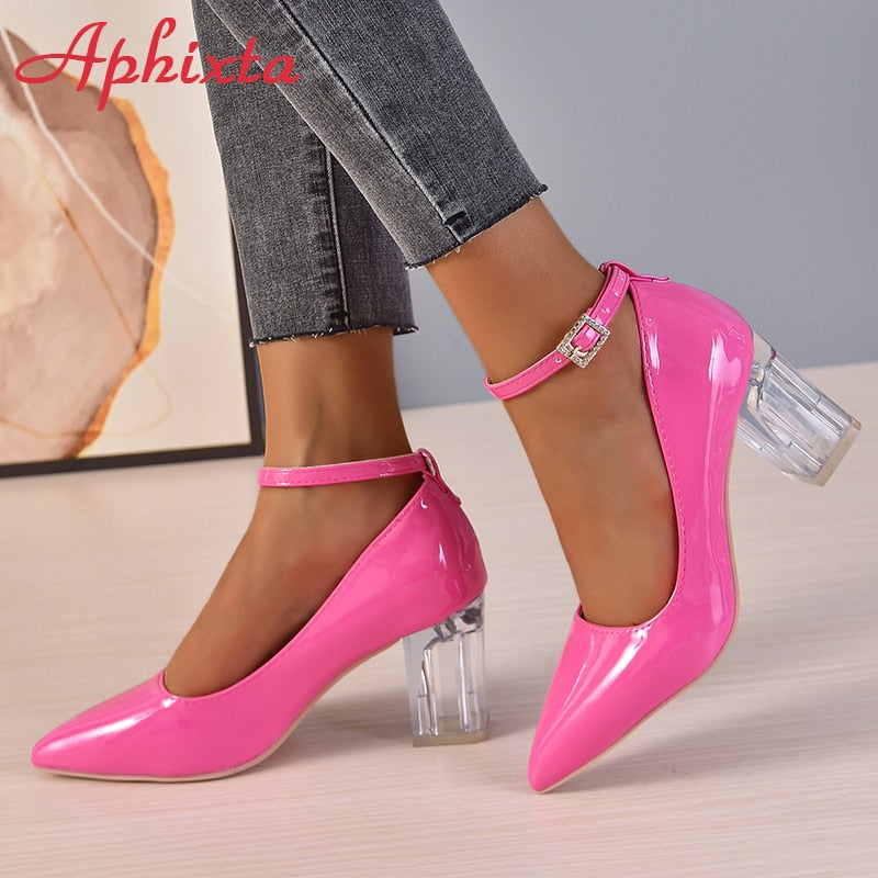 chunk heel pumps