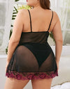Sexy Lace Panel Sling Pajama Nightdress