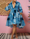 Fashion Print Loose Camouflage Irregular Dress