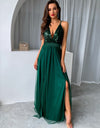 2003 Backless V-neck Maxi Dress