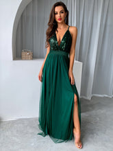 Load image into Gallery viewer, 2003 Backless V-neck Maxi Dress
