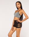 High Waist Push Up Gym Workout Fitness Shorts