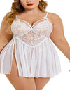 Plus Size Lace Set Chemise Nightgown