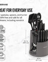 Classic 30-piece Rotating Cutlery Knife Set with Block