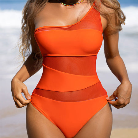 Sexy One Shoulder One Piece Swimsuit