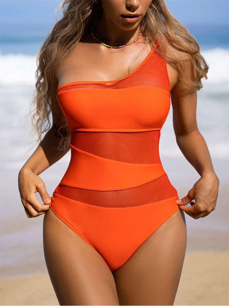 Sexy One Shoulder One Piece Swimsuit