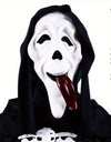 long-tongued ghost mask, natural latex full-face mask