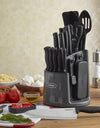 Classic 30-piece Rotating Cutlery Knife Set with Block