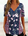 Simple 3d Fashion V-neck T-shirt