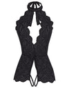 Plus Size Sexy Lace Backless Bodysuit