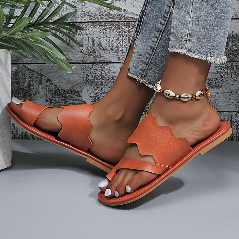 Women Flats Clip-toe Sandals