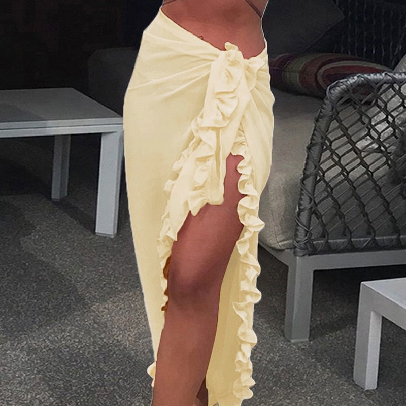 Long Maxi Chiffon Skirt