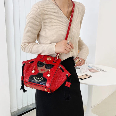 Fashionable Cartoon Girl High Quality Crossbody Shoulder bag