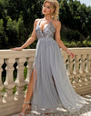 2003 Backless V-neck Maxi Dress