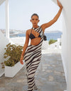 Transparent Zebra Print Beach Dress