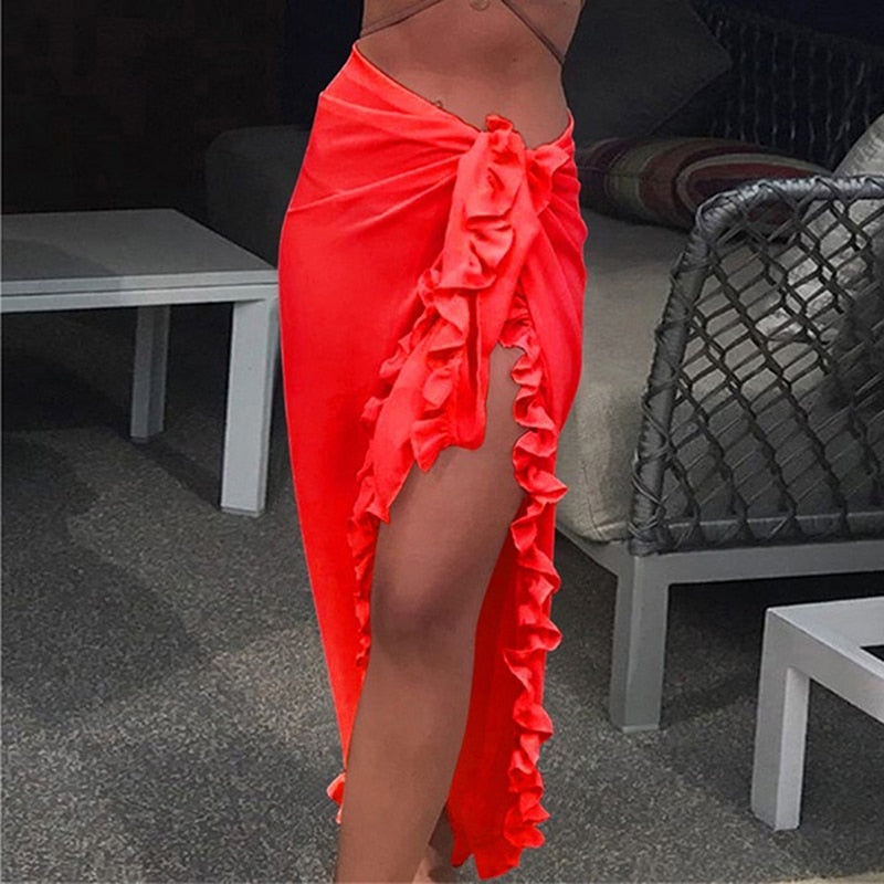 Long Maxi Chiffon Skirt