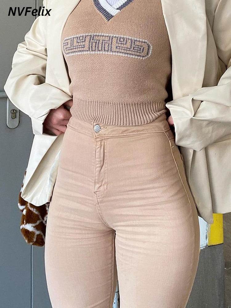 Flare High Waist Denim Pants