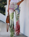 Casual Wide Leg Design Jeans