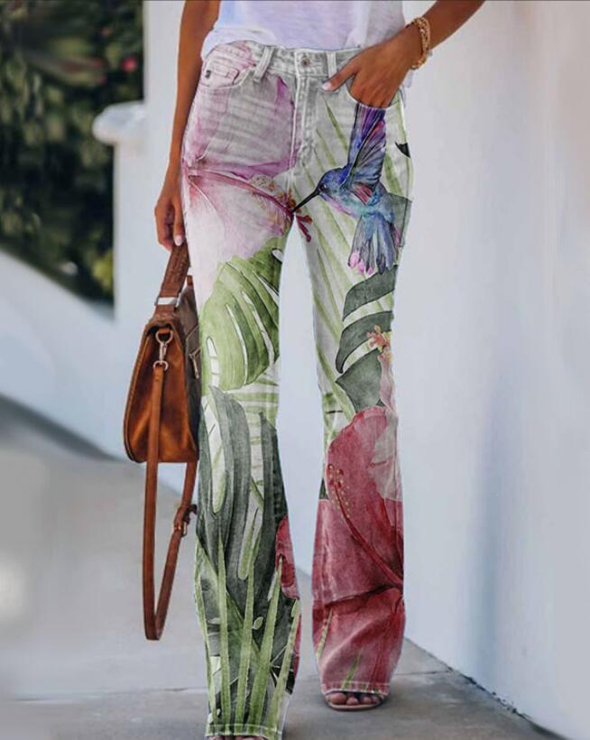 Casual Wide Leg Design Jeans