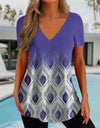 Simple 3d Fashion V-neck T-shirt