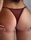 Transparent Embroidery Panties Lace Thongs