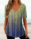 Simple 3d Fashion V-neck T-shirt