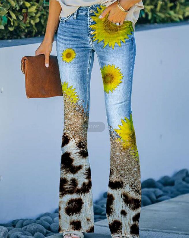 Casual Wide Leg Design Jeans