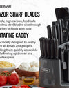 Classic 30-piece Rotating Cutlery Knife Set with Block