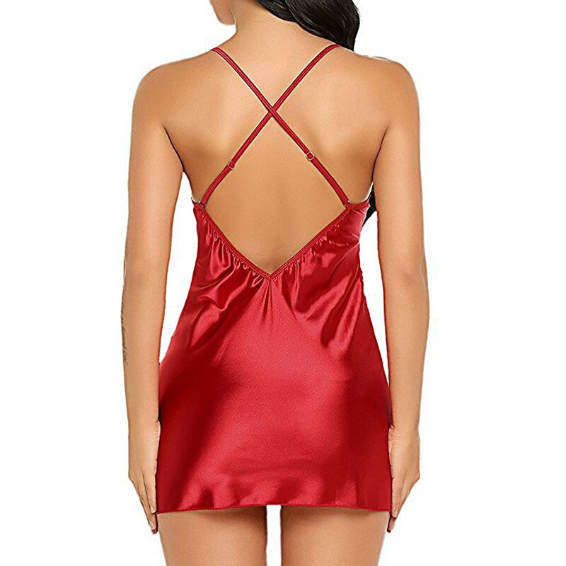 Sexy Silk Satin Night Dress