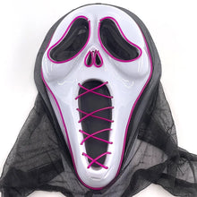 Load image into Gallery viewer, Ghost Face Mask Led Glowing in the dark Halloween Cosplay
