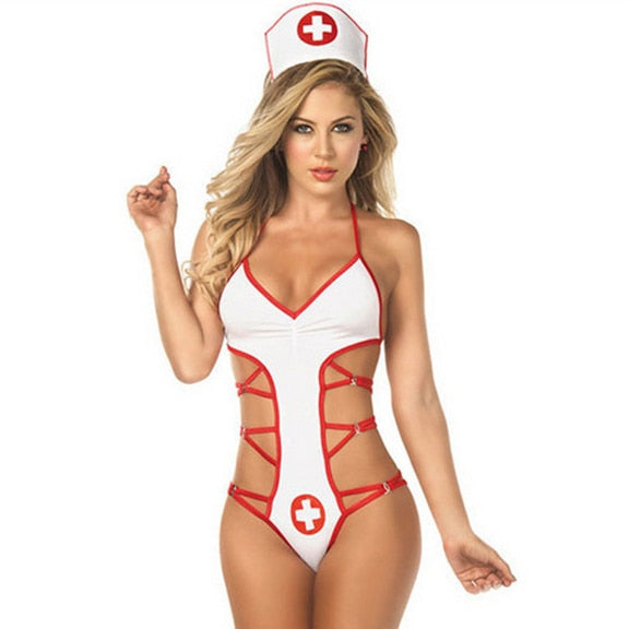 Nurse Maid Uniform Bikini Set