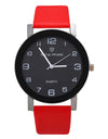 Hot Sale Leather Band Stainless Steel Analog Quartz Ladies Wristwatch