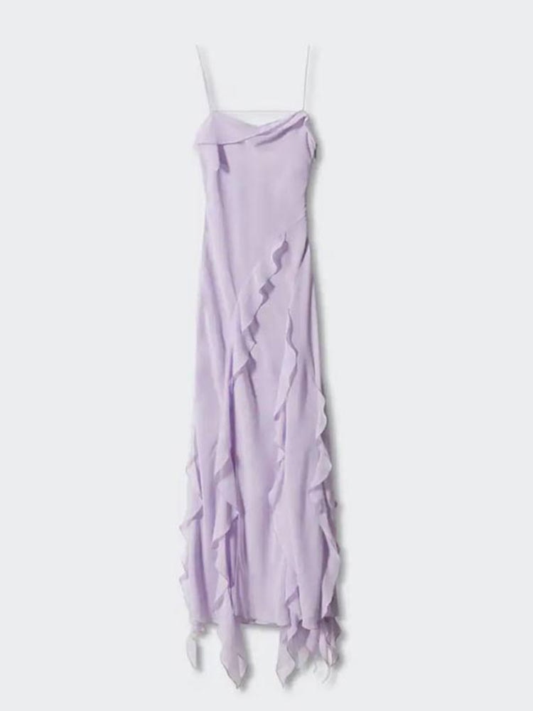 Backless Split Camisole Summer Sundress