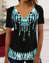 Simple 3d Fashion V-neck T-shirt