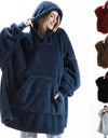 Oversized Warm Comfort Flannel Blanket with Sleeves