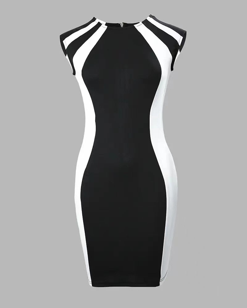Elegant O-Neck Sleeveless Midi Dress