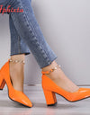 chunk heel pumps