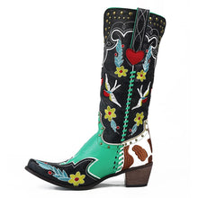 Load image into Gallery viewer, Mid Calf Western Cowgirl/cowboy Women Boots
